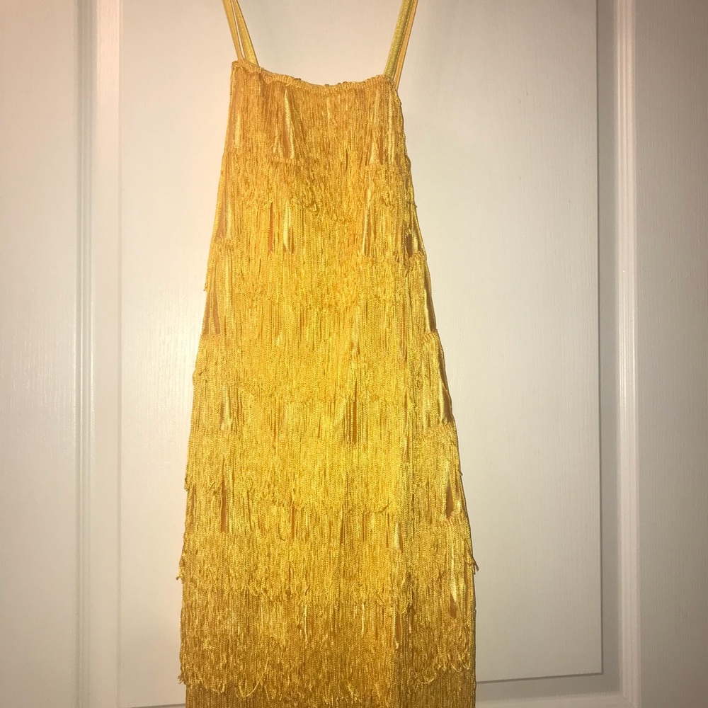 Cute yellow roaring 20s inspired dress, M